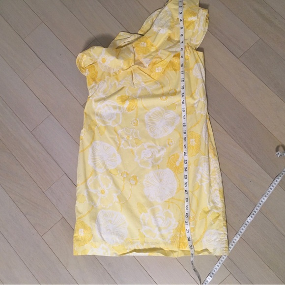 Lilly Pulitzer Yellow Sandra Floral One-Shoulder Dress - Picture 5 of 7